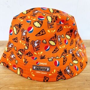 Little Caesar’s Bucket Hat New Without Tags Reversible Orange